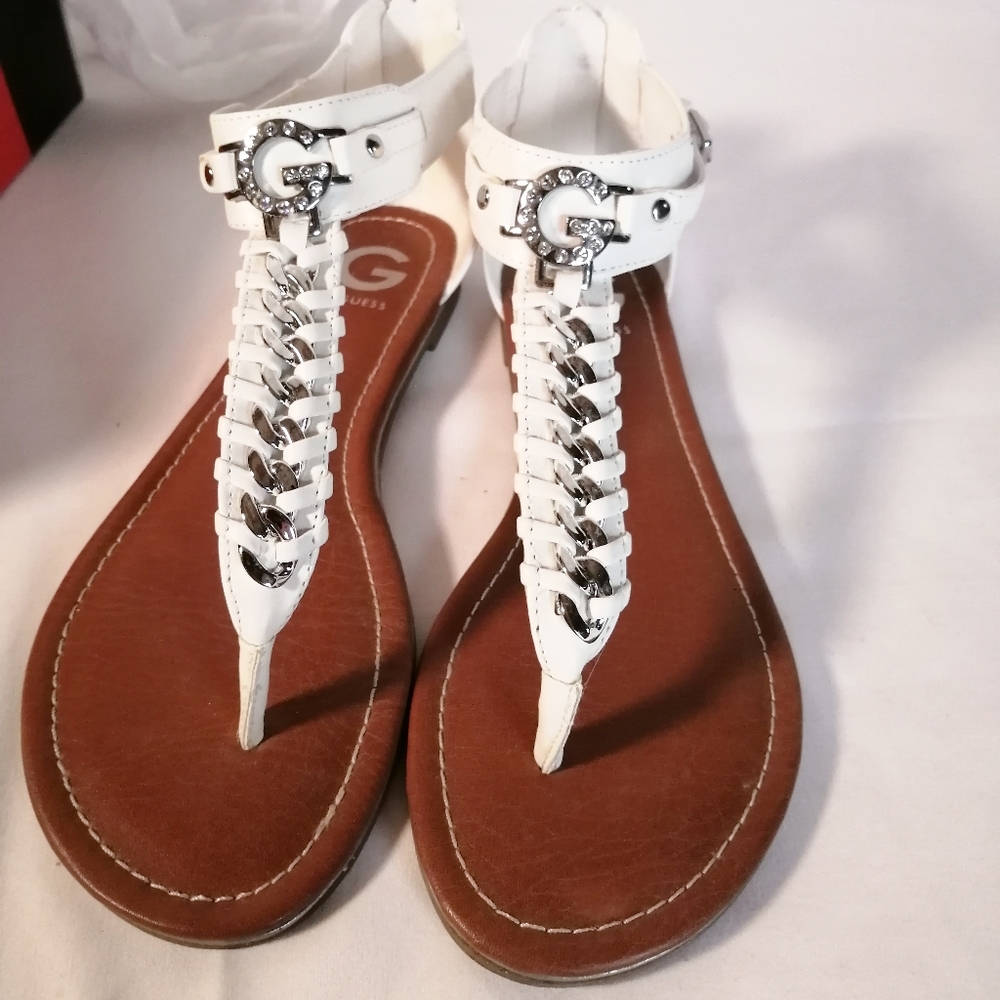Guess Dyannia White Sandals